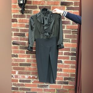 EMPORIO ARMANI RUFFLED DRESS